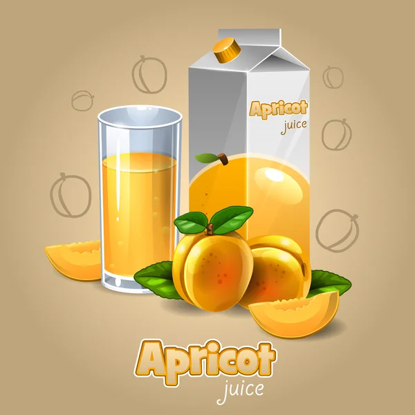 Apricot juice Stock Vector