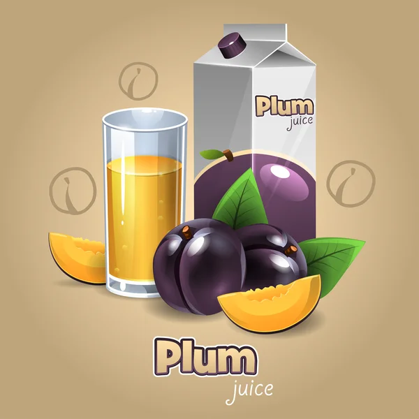 Jus de prunes — Image vectorielle