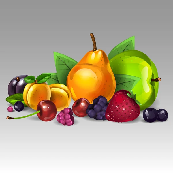 Composition des fruits — Image vectorielle