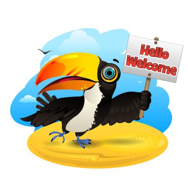 İşaretli bir Toucan