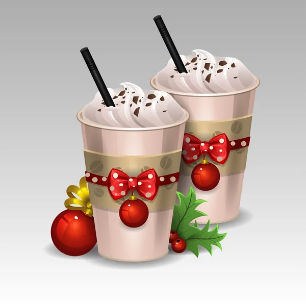 Natal chocolate quente — Vetor de Stock