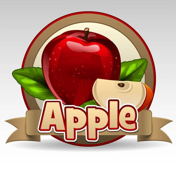 Etiqueta Apple — Vector de stock