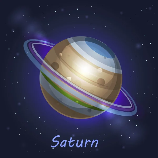 De planeet Saturnus — Stockvector