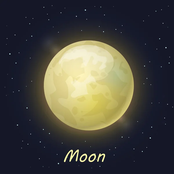 Planeta Luna — Archivo Imágenes Vectoriales