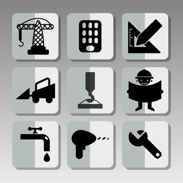 Building icons4 — Stock Vector