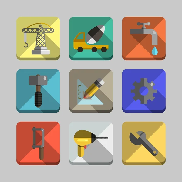 Byggande icons3 — Stock vektor