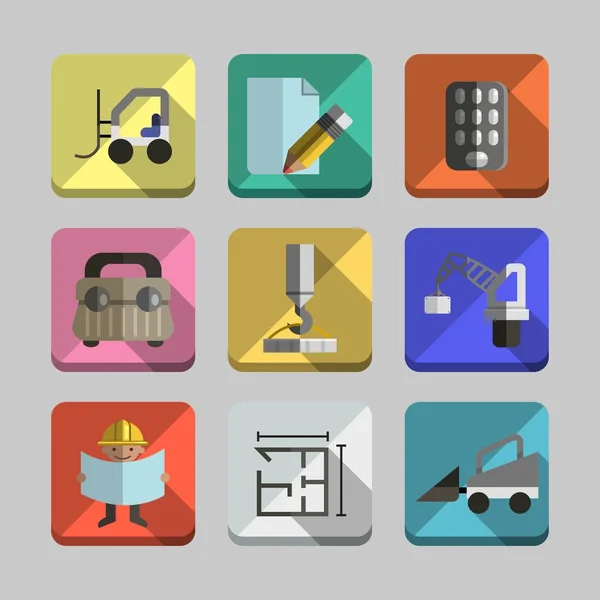 Bouw icons4 — Stockvector