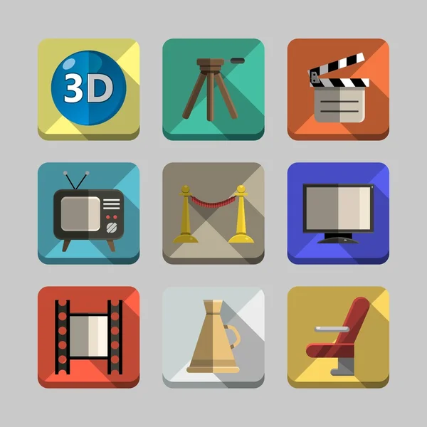 Cinema icons — Stock Vector