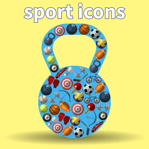Composición deportiva — Archivo Imágenes Vectoriales