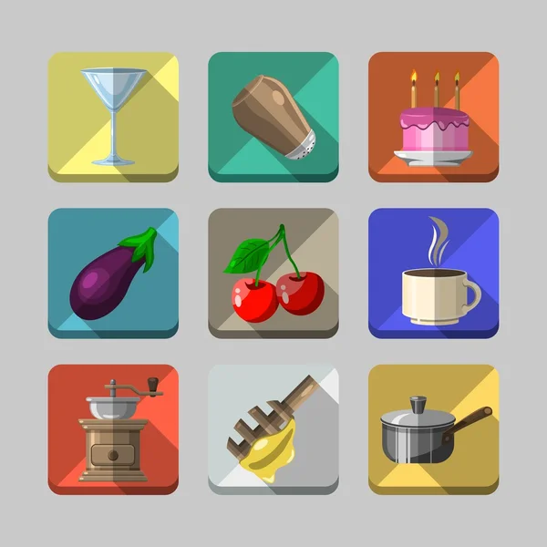 Keuken icons 2 — Stockvector