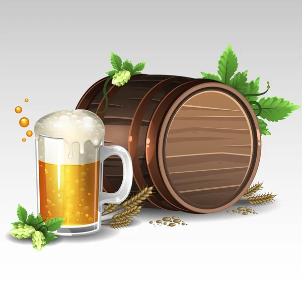 Beer keg — Stock Vector
