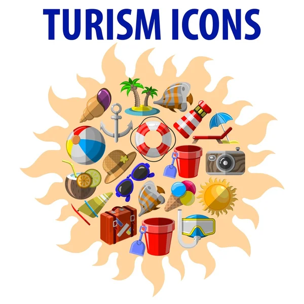 Turism composition — Stock Vector