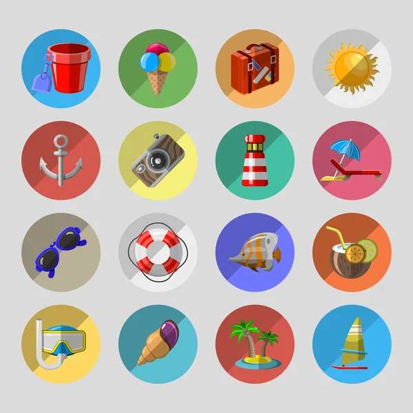 Turism icons set — Stock Vector