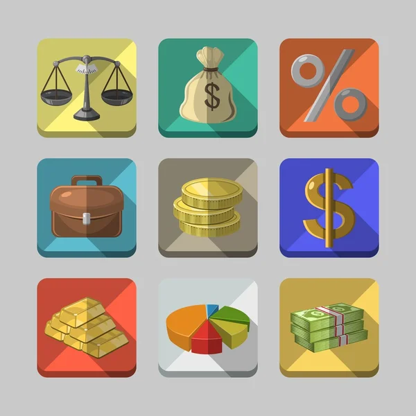 Iconos de financiación 2 — Vector de stock