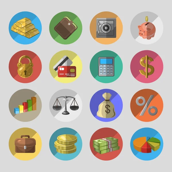 Conjunto de iconos financieros — Vector de stock