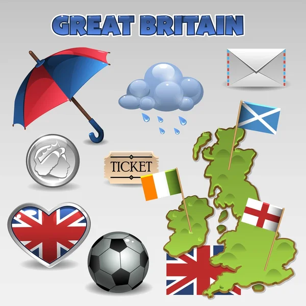 Great Britain Set 5 — Stockvektor