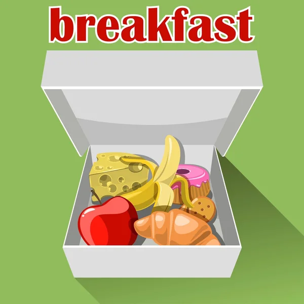 Breakfast composition — Stock Vector