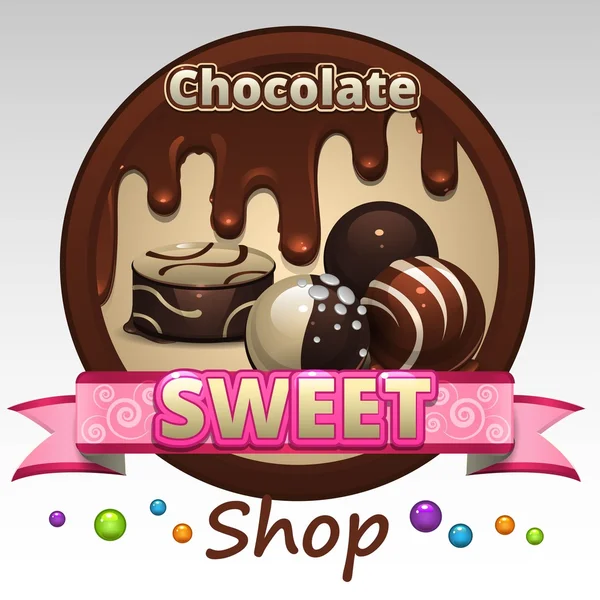 Chocolate shop — Stock Vector