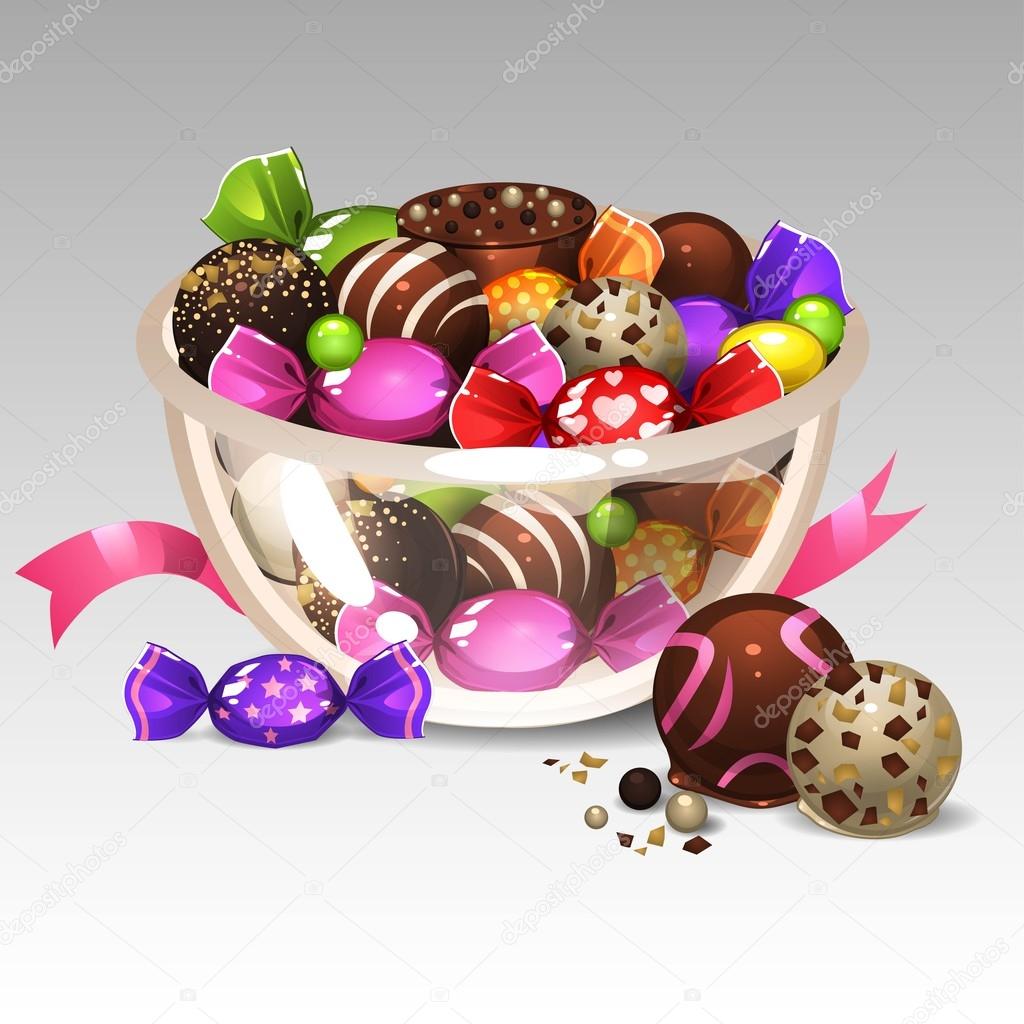 Dish with candy