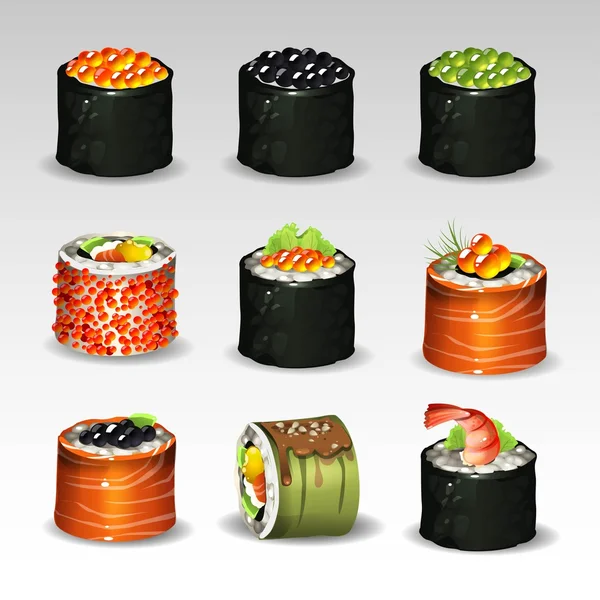 Ensemble de sushi 2 — Image vectorielle