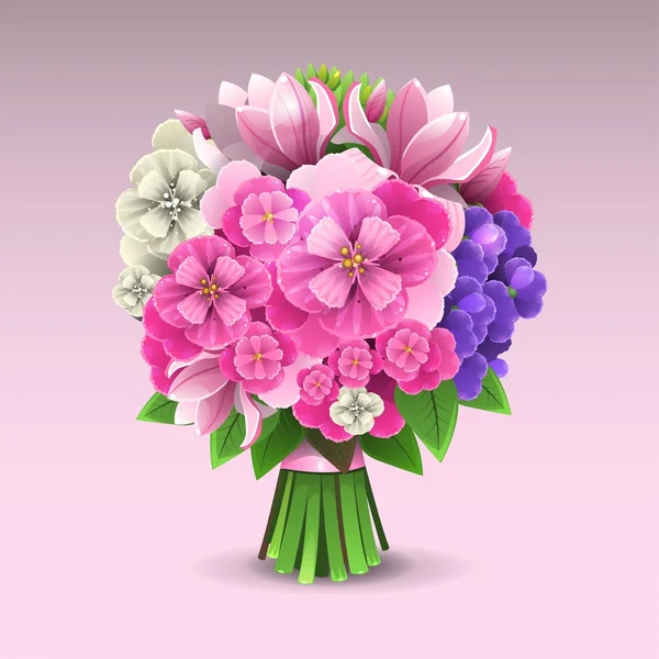 Purple bouquet Vector Art Stock Images | Depositphotos