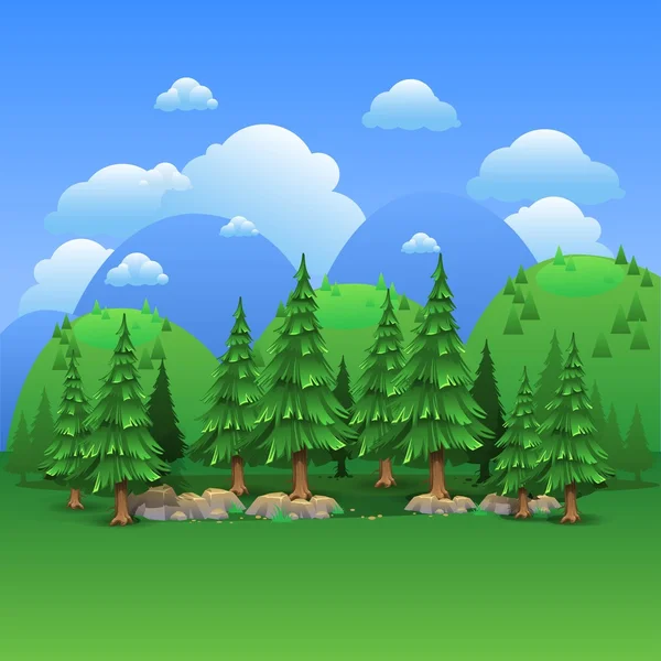 Forest landscape — Stock Vector