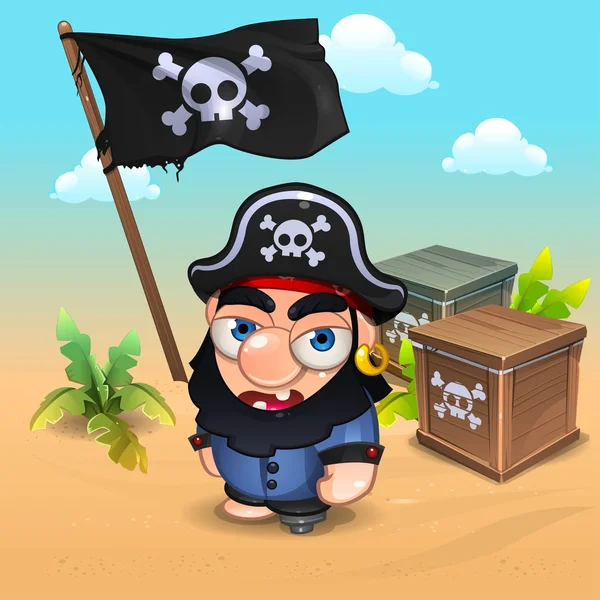 Pirate on the island 3 — Stock Photo, Image