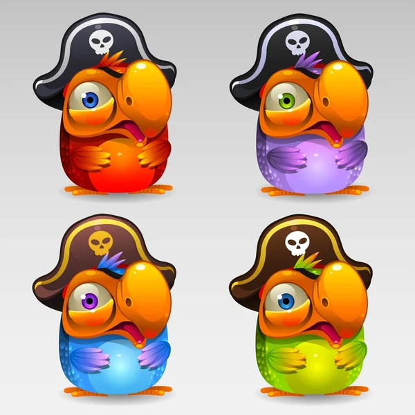 Parrot Pirate set 2 — стоковый вектор