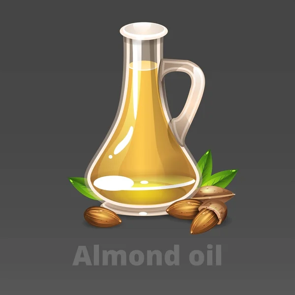 Almond oil — Stock Vector