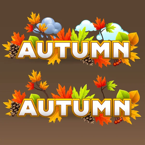 Iconos de otoño — Vector de stock