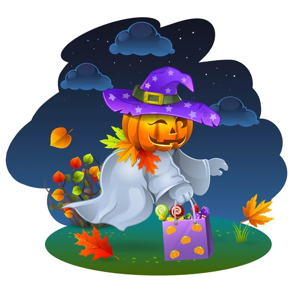 Fantasma de Halloween — Vector de stock