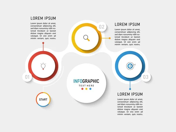 Modelo Design Rótulo Infográfico Vetorial Com Ícones Opções Passos Pode — Vetor de Stock