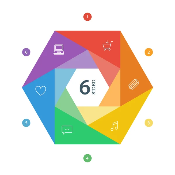 Düz çekim diyagramı şablonu simgeleri ile iş tanıtımı için. Vektör Infographic grafik tasarım.