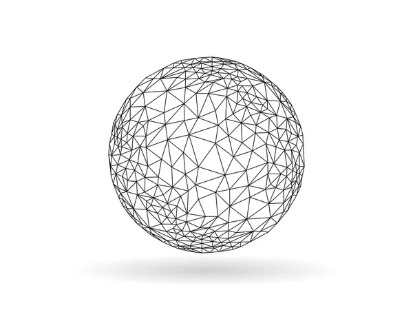 Globe polygonal transitionnel géométrique. Modèle graphique vectoriel inhabituel. Isolé sur fond blanc . — Image vectorielle