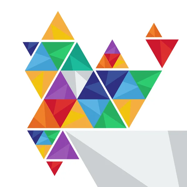 カラフルな抽象的な三角形デザイン ベクトル グラフィック テンプレート — ストックベクタ