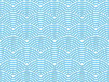 Geometrik tekrarlı curvy dalgalar doku arka plan desen. Vektör grafik illüstrasyon şablonu.