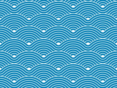 Geometrik tekrarlı curvy dalgalar doku arka plan desen. Vektör grafik illüstrasyon şablonu.