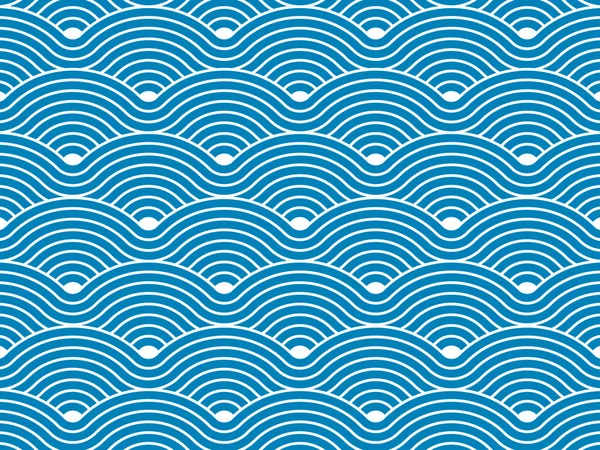 Geometrik tekrarlı curvy dalgalar doku arka plan desen. Vektör grafik illüstrasyon şablonu.