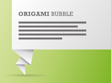 Origami konuşma balonu