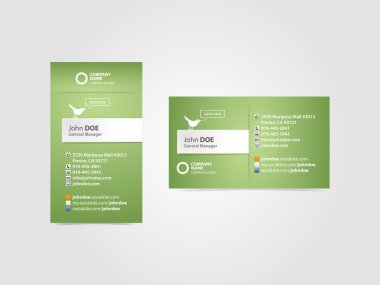 Sosyal profesyonel kartvizit. Vektör grafik şablonu.