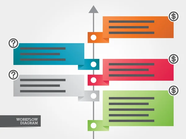 Arbetsflöde Business Diagram — Stock vektor