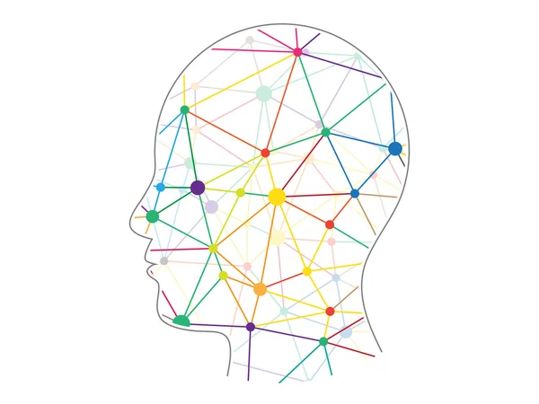 Üçgen poligon geometrik baş sunu vektör çizim grafik şablonu beyaz arka plan üzerinde izole