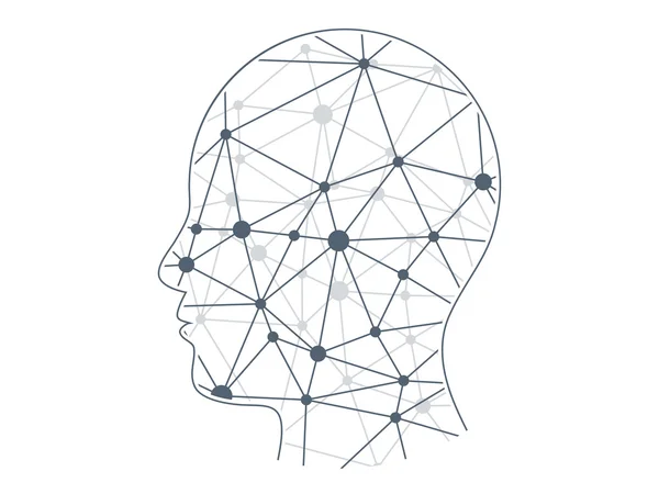 Üçgen poligon geometrik baş sunu vektör çizim grafik şablonu beyaz arka plan üzerinde izole