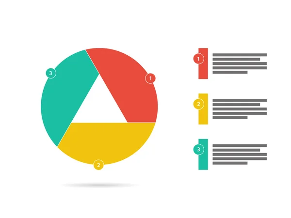 Sluitertijd puzzel presentatie infographic diagram grafiek vector grafische sjabloon met verklarende tekstveld geïsoleerd op witte achtergrond — Stockvector