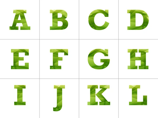 Alphabet lettre colorée avec fond géométrique abstrait brillant inhabituel. Modèle d'illustration graphique vectorielle isolé sur fond blanc . — Image vectorielle