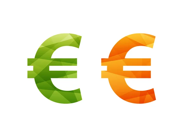 Colorato segno di valuta geometrico lucido icona distintivo banner. Modello di illustrazione grafica vettoriale. Isolato su sfondo bianco . — Vettoriale Stock