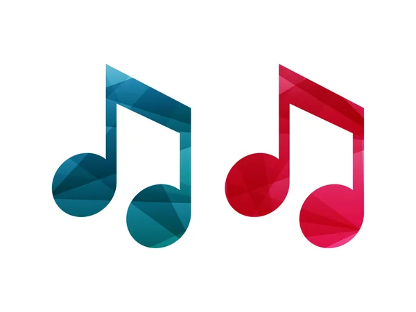 Icônes de signe de note musicale — Image vectorielle