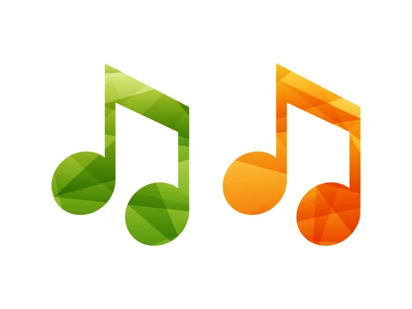 Signo de nota musical iconos — Vector de stock