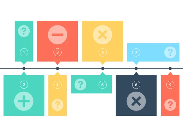 Workflow-Diagramm zur Präsentation von Geschäftsdaten. infografische Elemente. Vektorgrafik-Vorlage. isoliert auf weißem Hintergrund. — Stockvektor