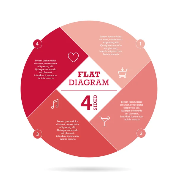 Düz gökkuşağı spektrum renkli bulmaca sunu Infographic şablonu açıklayıcı metin alanı. Vektör grafik şablonu. — Stok Vektör